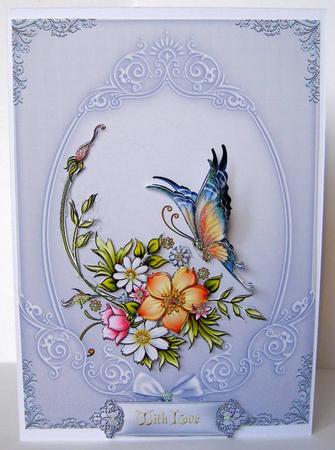 Butterfly Daisy Delight with Decoupage by Margaret McCartney