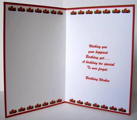 Strawberry Cardmaking Insert by Margaret McCartney