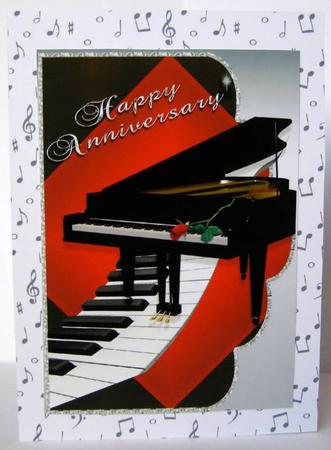 Happy Anniversary A4 Scallop Edge by Margaret McCartney