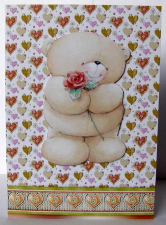 Peach Pretty Hearts with a Hearts Border by Margaret McCartney