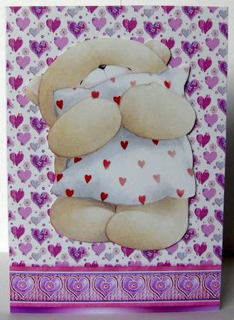 Magenta Pretty Hearts with a Hearts Border by Margaret McCartney