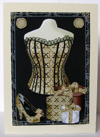 Elegant Corset in Black and Gold by Margaret McCartney