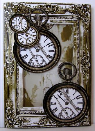 Inside Out Card Antique Fob Watch Sepia by Margaret McCartney