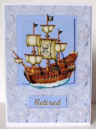 Jolly Rodger Card Front and Topper by Margaret McCartney