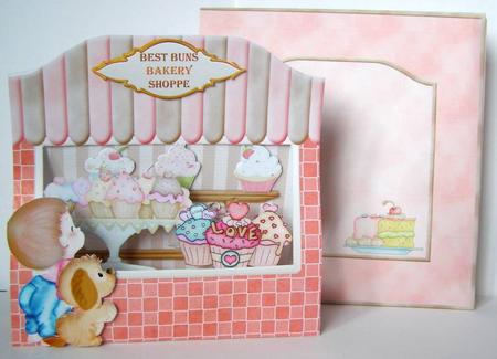 3D Cake Shop Pop Up Window Card Kit by Margaret McCartney