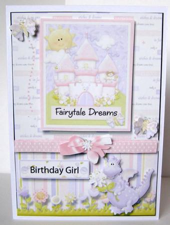 Fairytale Dreams with Love Birthday Card Front by Margaret McCartney