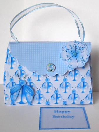 Blue Ladybug - Handbag Box by Margaret McCartney