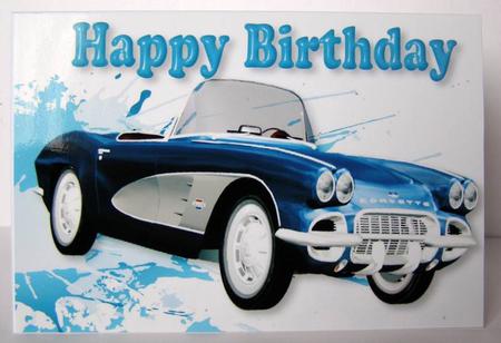 Blue Sports Car on Abstract Background A4 by Margaret McCartney