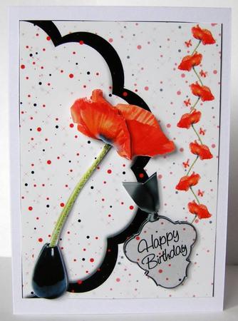 Dotty Poppy Envelope Card Step by Step by Margaret McCartney