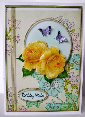 Yellow Roses and Butterflies by Margaret McCartney