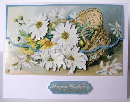 Daisy Basket - Envelope Card by Margaret McCartney