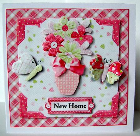 Flowers to Welcome You New Home Card Front by Margaret McCartney
