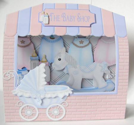 Baby Baby Baby 3D Tent Card with Decoupage by Margaret McCartney