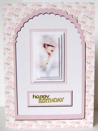 Pink Triple Rosebuds Backing Paper by Margaret McCartney