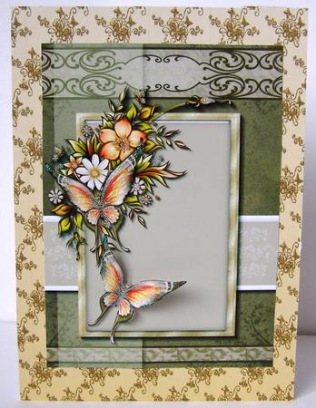 2 Butterfly Bouquet Card Toppers by Margaret McCartney