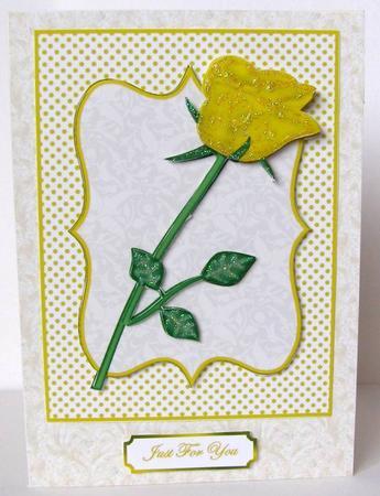 Simple Yellow Rose Quick Card by Margaret McCartney