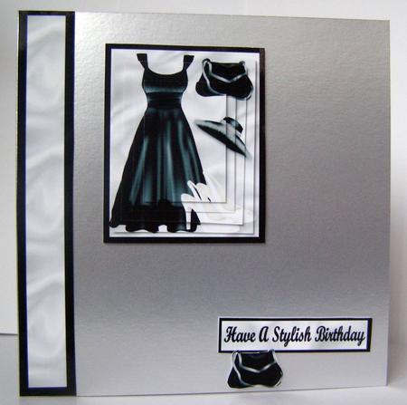 Black, White and Satin Ladies Fashion Pyramid Design by Margaret McCartney