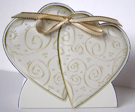 Elegant Hearts Shaped Treat or Favour Box Sheet 1 by Margaret McCartney