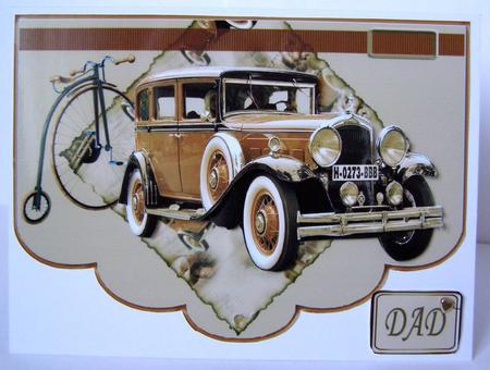 Vintage Car Decoupage by Margaret McCartney