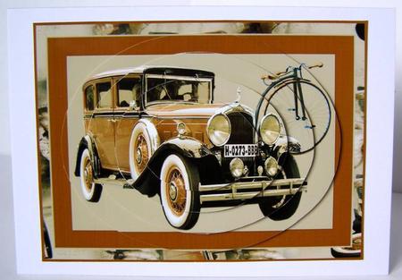 Vintage Car Oval Pyramid by Margaret McCartney