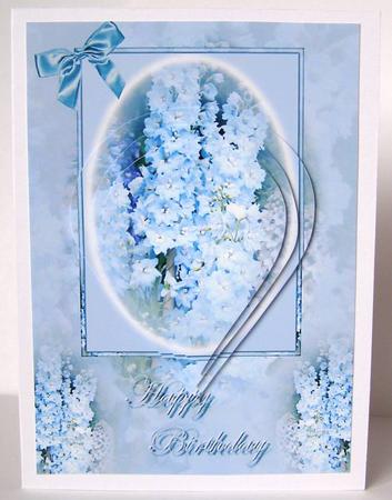 Blue Flowers Teardrop Pryamage by Margaret McCartney