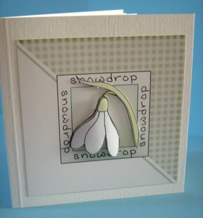 Snowdrops Quick Card with Decoupage by Margaret McCartney