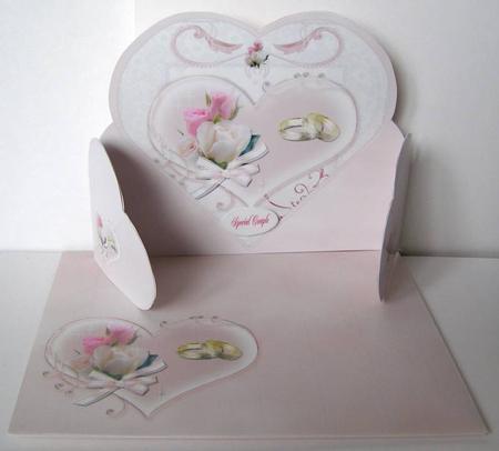 Wedding Gatefold Heart Shape by Margaret McCartney