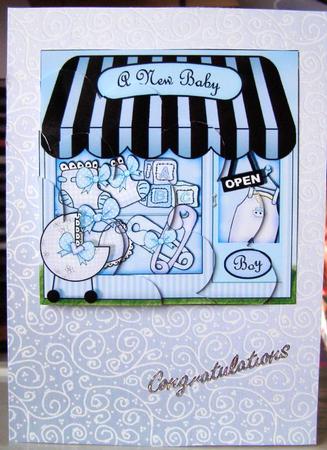 The Little Baby Boy Shop Shell Edged Corner Side Stacker by Margaret McCartney