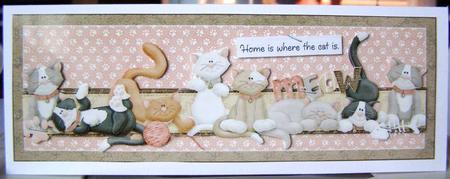 Cats Large Dl Card by Margaret McCartney