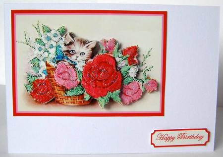 Floral Kitty by Margaret McCartney