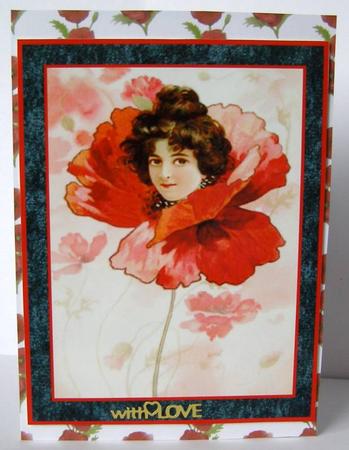 A4 Poppy-art-deco by Margaret McCartney