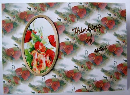 Poppy Backing Sheet by Margaret McCartney