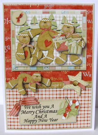 Meet the Gingers Merry Christmas & Happy New Year Card Front by Margaret McCartney