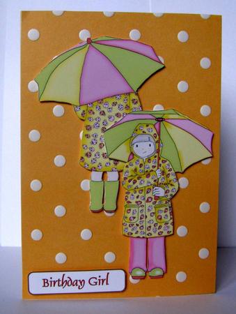 Rainy Day Girl Toppers Sheet by Margaret McCartney