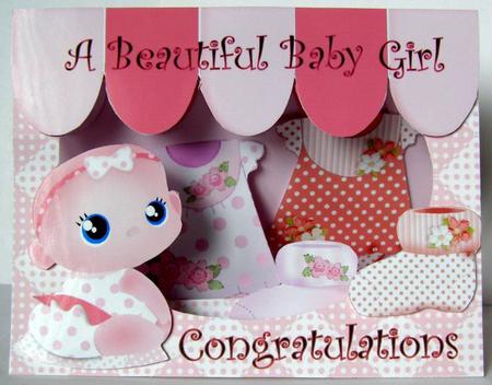 Baby Boutique - 3D Tent Card Kit by Margaret McCartney