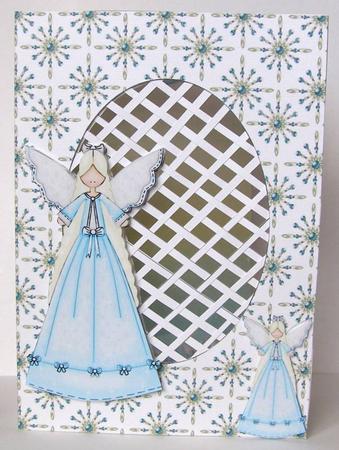 Snowflake Angel - Trellis Card Kit by Margaret McCartney