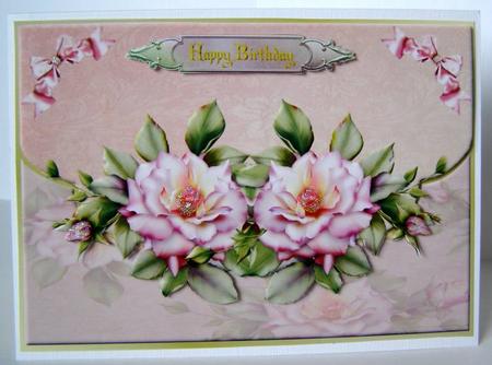 Wild Roses Envelope Card by Margaret McCartney