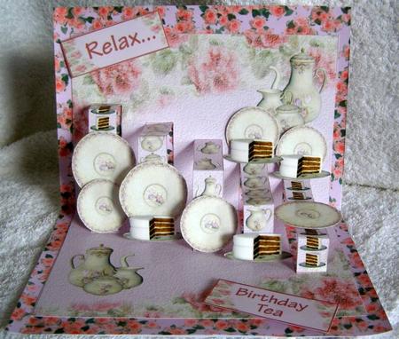 Tea and Roses Staircase Card Kit by Margaret McCartney