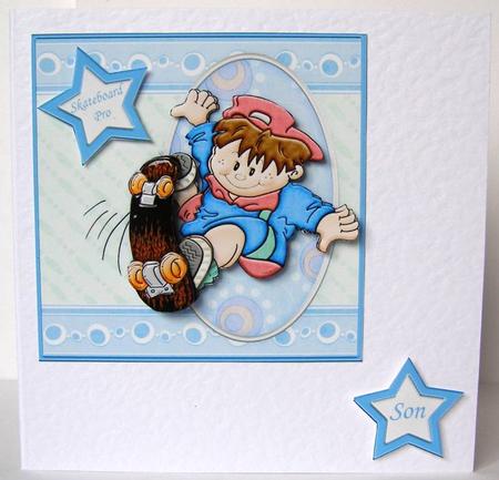 Boy Zone Skateboard Kid Decoupage by Margaret McCartney