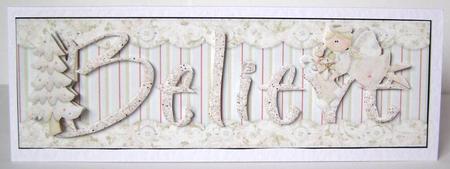 Heavenly Believe Large Dl Card with Decoupage by Margaret McCartney