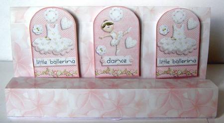 12 Pretty Pink Ballerina Crescent Tags by Margaret McCartney