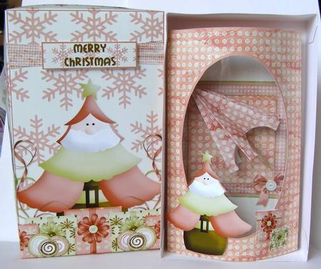 Sweet Christmas - Pink - 3D Parasol Pillow Card Kit by Margaret McCartney