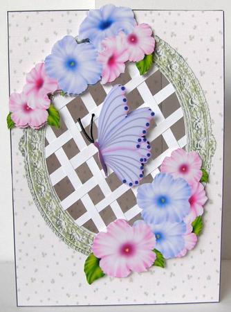 Petunias - Trellis Card Kit by Margaret McCartney