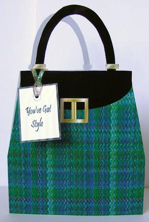 Green Blue Tartan Handbag by Margaret McCartney