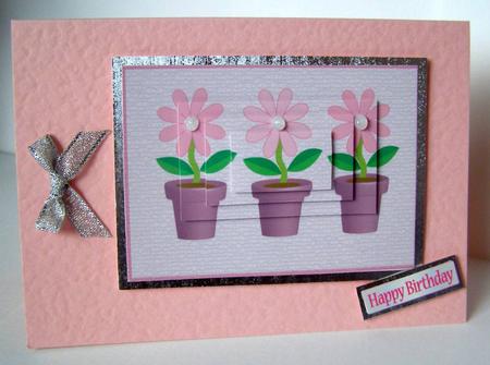 Flower Pots Pyramid in Pink by Margaret McCartney