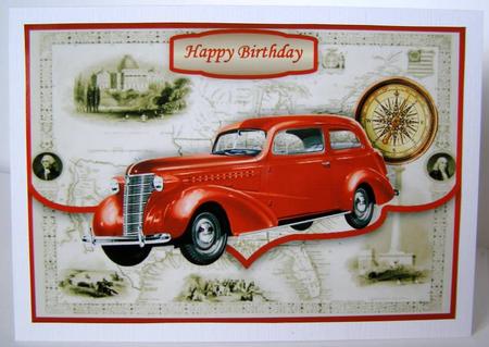 Chevrolet Master Deluxe A4 Envelope Card Front by Margaret McCartney