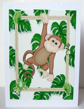 A4 Monkey Swinging by Margaret McCartney