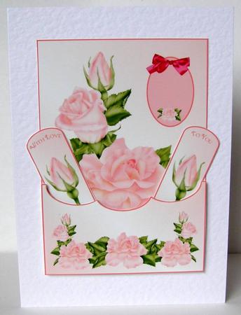 Roses Bookmark Pocket Card Front by Margaret McCartney