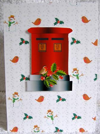 Postbox and Robins Toppers by Margaret McCartney