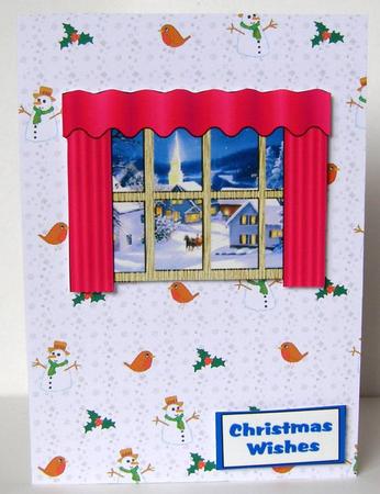 Snowman, Robin & Holly Background by Margaret McCartney